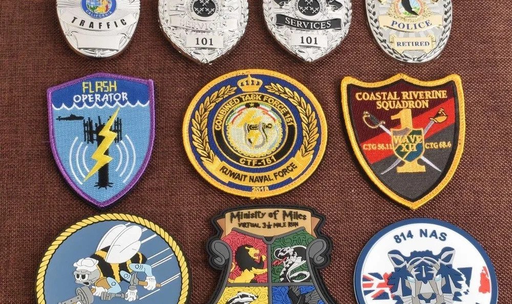 Badges and embroidery patches practical identification accessories