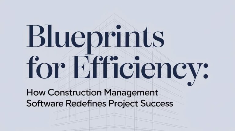 Blueprints for Efficiency: How Construction Management Software Redefines Project Success